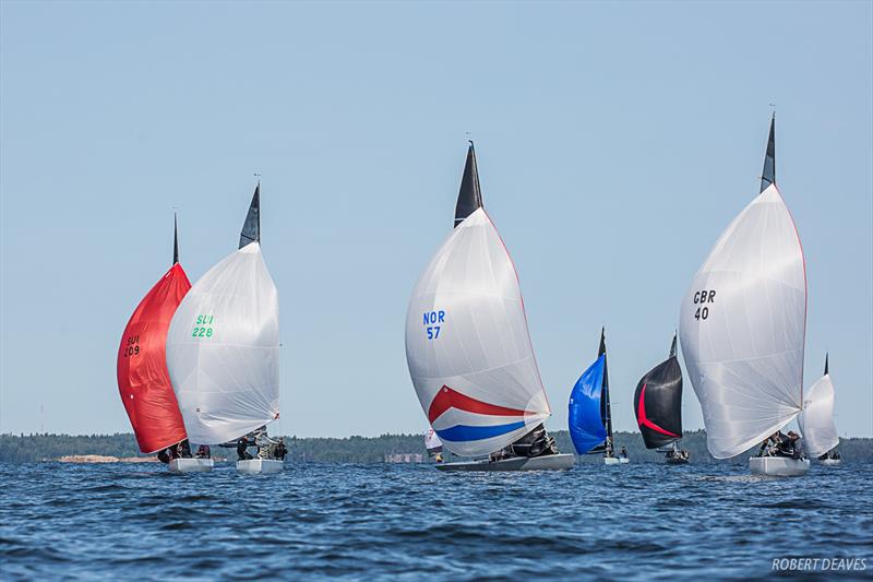 Downwind Race 5 - 5.5 Metre World Championship 2019 in Helsinki photo copyright Robert Deaves taken at  and featuring the 5.5m class