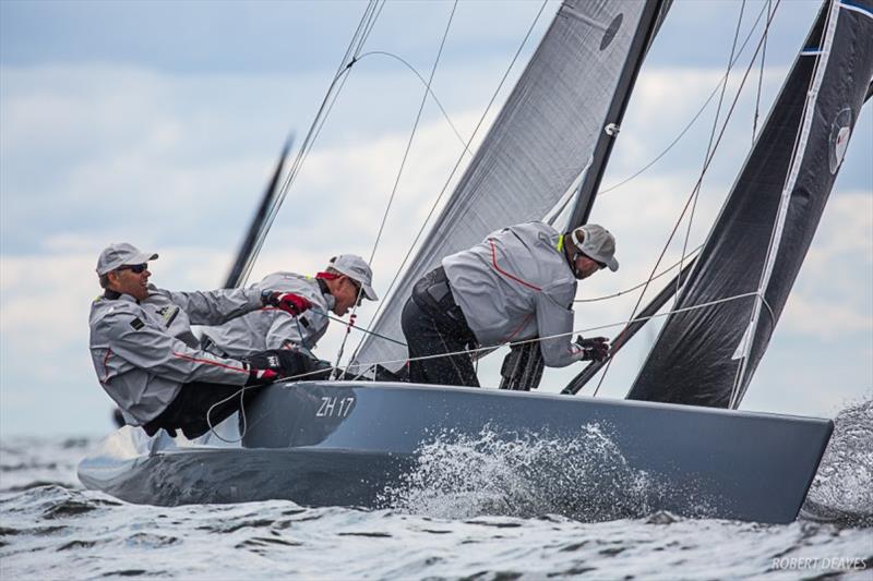 Artemis XIV leads the fleet into the final day - 5.5 Metre World Championship 2019 photo copyright Robert Deaves taken at  and featuring the 5.5m class