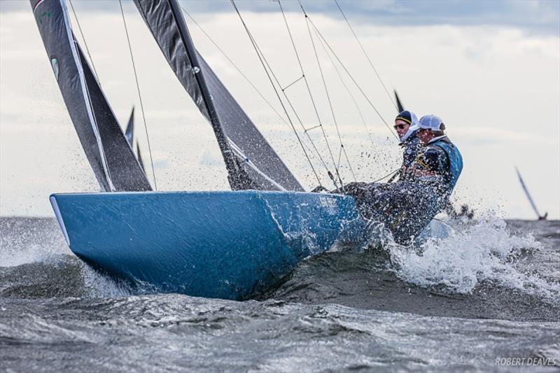 Defending champions, New Moon, are in third - 5.5 Metre World Championship 2019 photo copyright Robert Deaves taken at  and featuring the 5.5m class