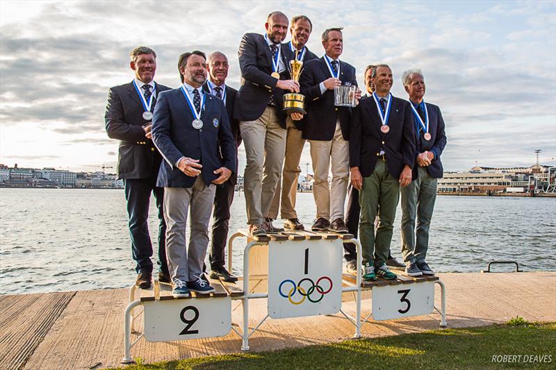 Prizegiving on Friday evening - 5.5 Metre World Championship 2019 in Helsinki - Day 5 - photo © Robert Deaves