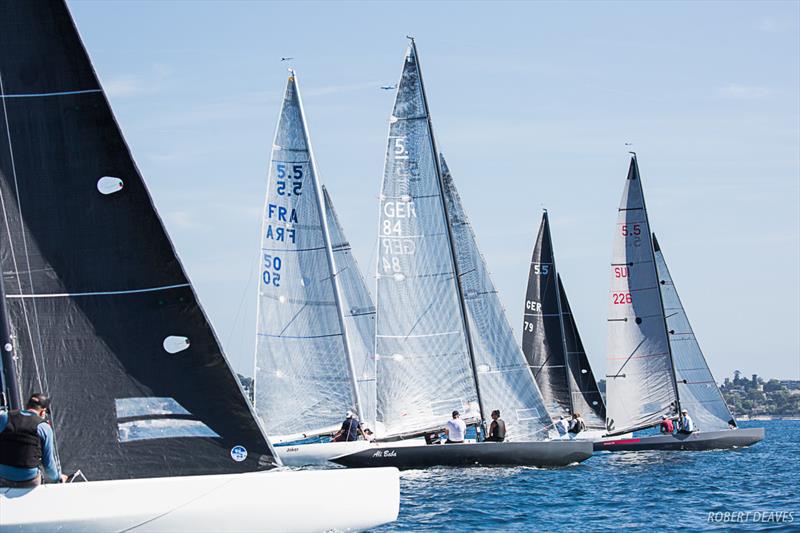 Shaolin leads off the start in Race 4 - 41 Régates Royales 5.5 mJI photo copyright Robert Deaves taken at Yacht Club de Cannes and featuring the 5.5m class