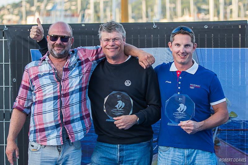 Crew of Otto - Lasse Berthelsen, Bent Christian Wilhelmsen, Luka Strahovnik  - 41 Régates Royales 5.5 mJI photo copyright Robert Deaves taken at Yacht Club de Cannes and featuring the 5.5m class