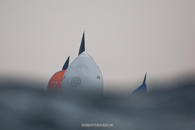 Big waves on Day 4 - 2020 International 5.5 Metre World Championship photo copyright Robert Deaves taken at Royal Prince Alfred Yacht Club and featuring the 5.5m class