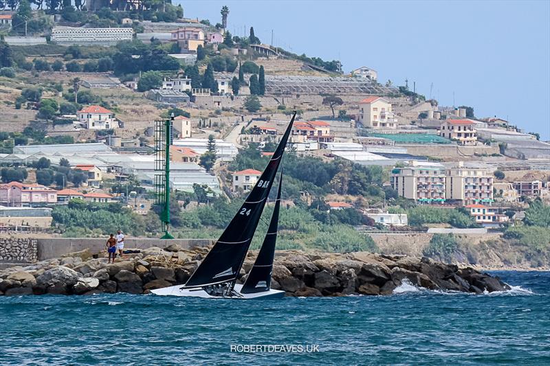 New Moon II heading out - 2020 5.5 European Championship photo copyright Robert Deaves taken at  and featuring the 5.5m class