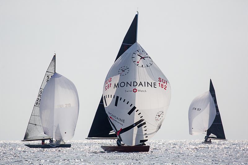 Evening racing - 5.5 European Championship photo copyright Robert Deaves taken at Yacht Club Sanremo and featuring the 5.5m class