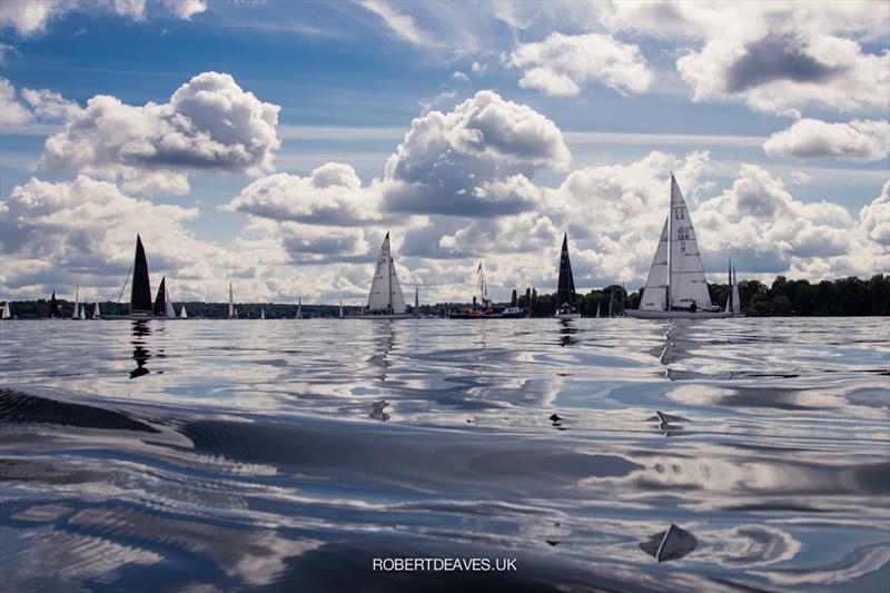 Windless Wannsee on day 2 of the 5.5 Metre German Open in Berlin photo copyright Robert Deaves / www.robertdeaves.uk taken at Verein Seglerhaus am Wannsee and featuring the 5.5m class