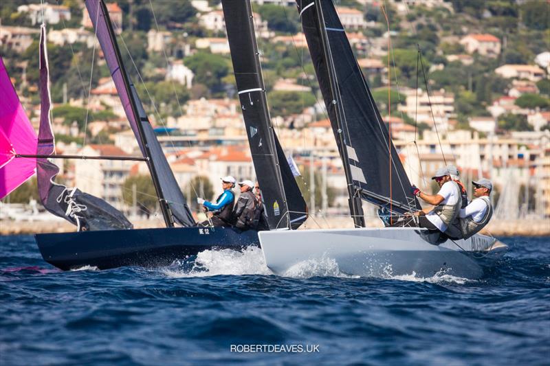 Ali Baba and Pungin on day 3 of the 2021 5.5 Metre French Open in Cannes photo copyright Robert Deaves taken at Yacht Club de Cannes and featuring the 5.5m class