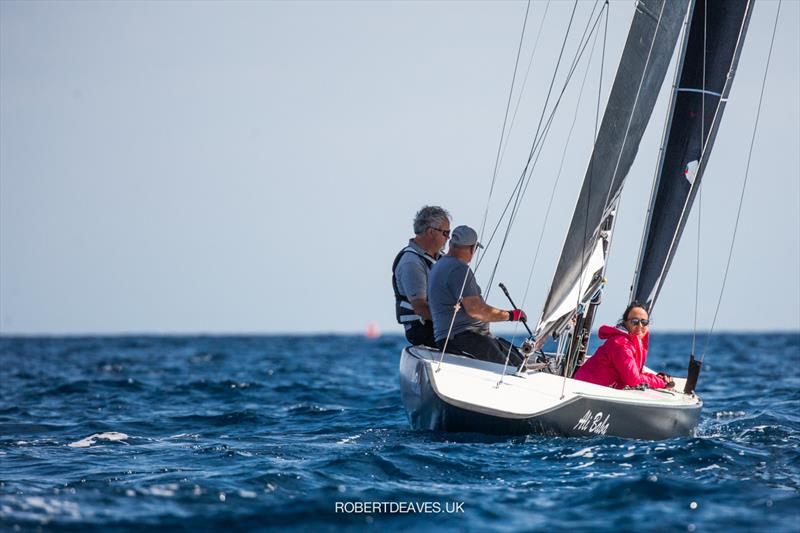 Ali Baba on day 3 of the 2021 5.5 Metre French Open in Cannes photo copyright Robert Deaves taken at Yacht Club de Cannes and featuring the 5.5m class