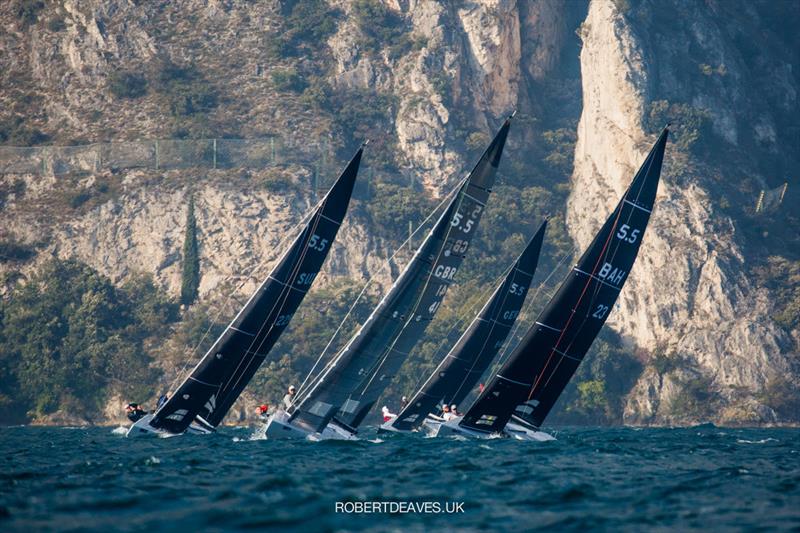 Close racing - 2021 5.5 Metre Alpen Cup photo copyright Robert Deaves taken at Circolo Vela Torbole and featuring the 5.5m class