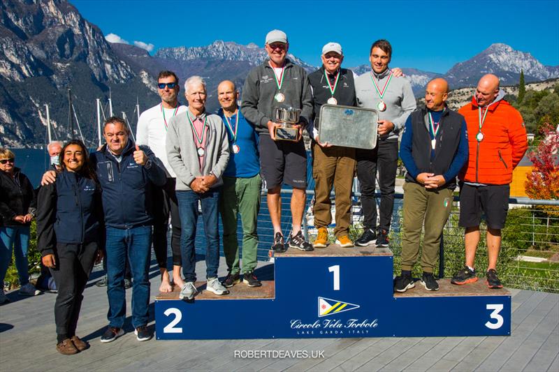 Top three teams (L-R: John B, Girls on Film, Momo) - 2021 5.5 Metre Alpen Cup - photo © Robert Deaves