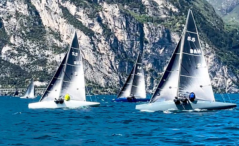 Heading right - Alpen Cup 2022  photo copyright Robert Deaves taken at Circolo Vela Torbole and featuring the 5.5m class