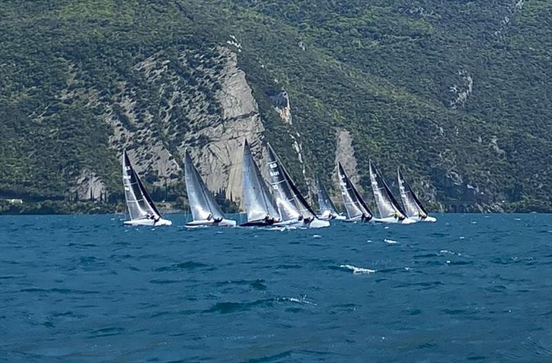 Tight racing - 2022 Alpen Cup photo copyright Ben Cornish taken at Circolo Vela Torbole and featuring the 5.5m class