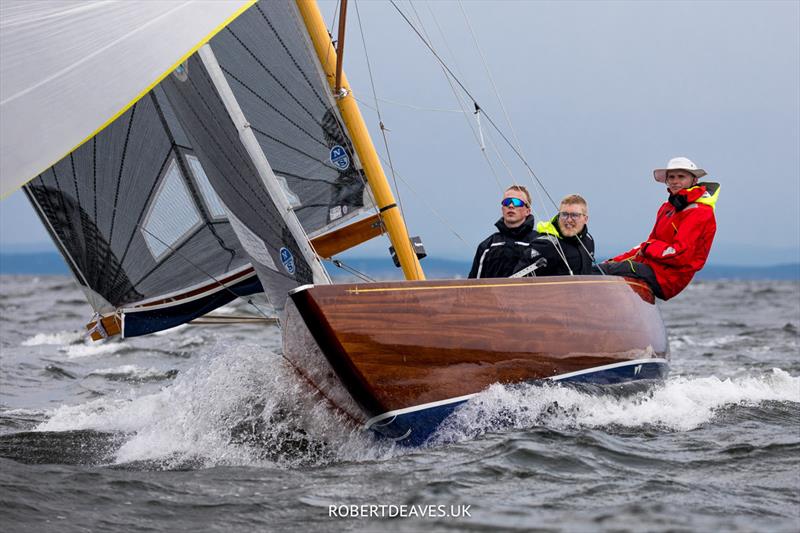 Skylark on day 1 of the 5.5 Metre Scandinavian Gold Cup photo copyright Robert Deaves / www.robertdeaves.uk taken at Flensburger Segel-Club and featuring the 5.5m class