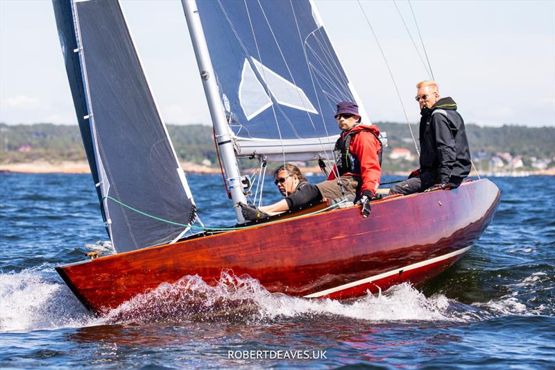 Trial ready for the 5.5 Metre Worlds photo copyright Robert Deaves / www.robertdeaves.uk taken at Hankø Yacht Club and featuring the 5.5m class