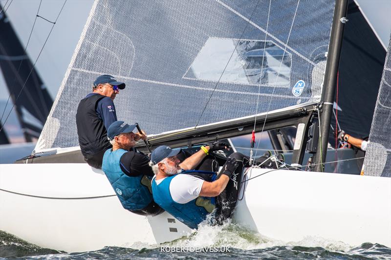 Ku-Ring-Gai 3 - 5.5 World Championship 2022 - Day 1 photo copyright Robert Deaves taken at Hankø Yacht Club and featuring the 5.5m class