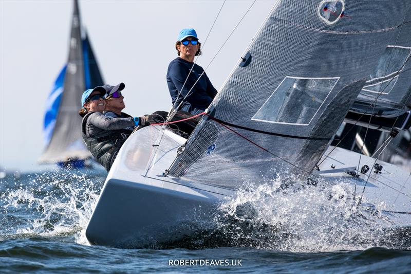 Girls on Film - 5.5 World Championship 2022 - Day 1 photo copyright Robert Deaves taken at Hankø Yacht Club and featuring the 5.5m class