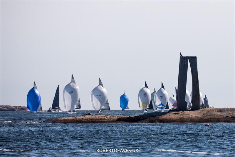 Sailing back to Hankø - 5.5 World Championship 2022 - Day 1 photo copyright Robert Deaves taken at Hankø Yacht Club and featuring the 5.5m class