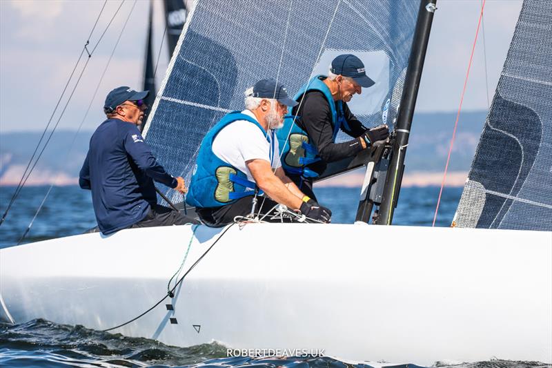 Ku-Ring-Gai 3 (AUS 66, John Bacon, Terry Wetton, James Mayjor during the 5.5 World Championship 2022 photo copyright Robert Deaves taken at Hankø Yacht Club and featuring the 5.5m class