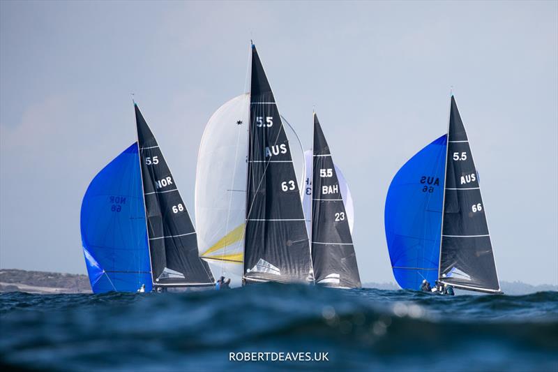 Race 4 - 5.5 World Championship 2022 - Day 3 photo copyright Robert Deaves taken at Hankø Yacht Club and featuring the 5.5m class