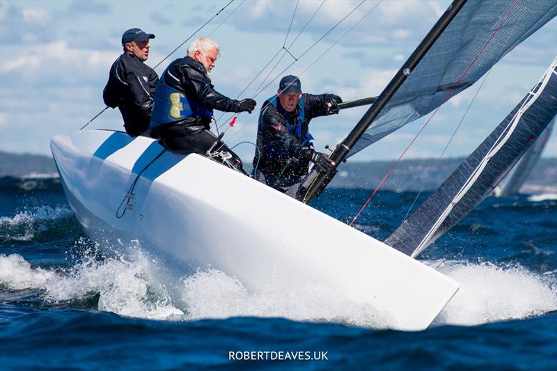 Ku-Ring-Gai 3 during the 5.5 World Championship 2022 photo copyright Robert Deaves taken at Hankø Yacht Club and featuring the 5.5m class