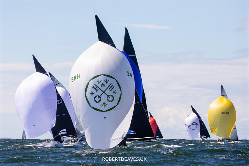 New Moon during the 5.5 World Championship 2022 photo copyright Robert Deaves taken at Hankø Yacht Club and featuring the 5.5m class