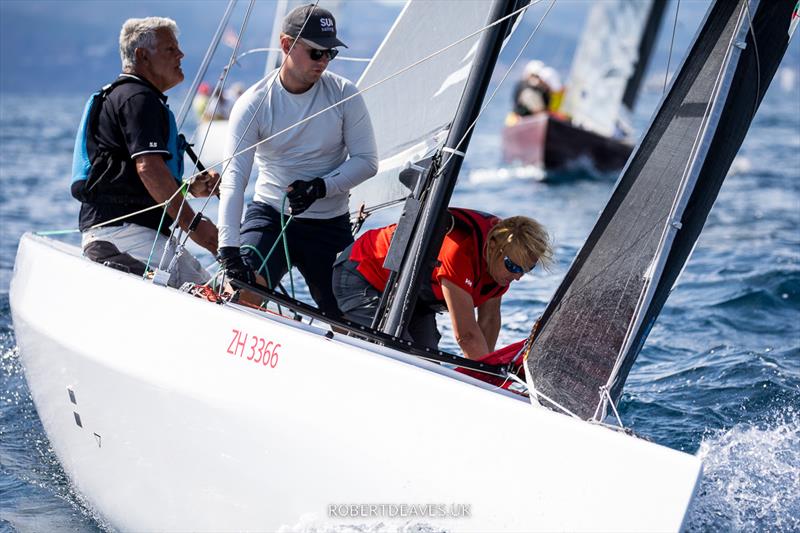 No Stress - 2022 5.5 Metre French Open at the Regates Royales in Cannes photo copyright Robert Deaves taken at Yacht Club de Cannes and featuring the 5.5m class