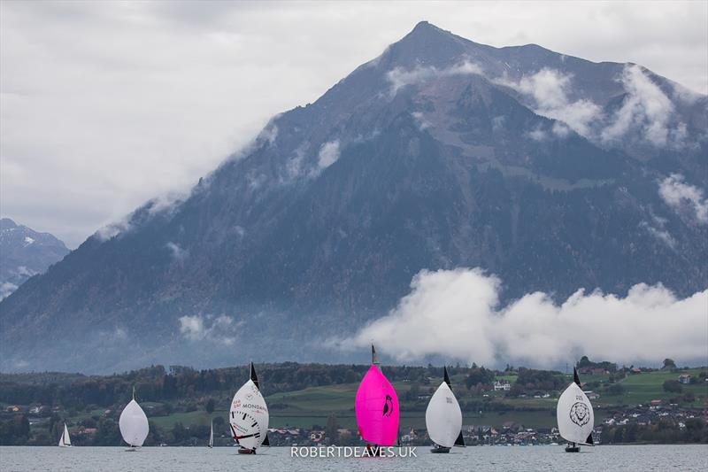 Race 1 at Thunersee Yachtclub's Herbstpreis photo copyright Robert Deaves / www.robertdeaves.uk taken at Thunersee-Yachtclub and featuring the 5.5m class