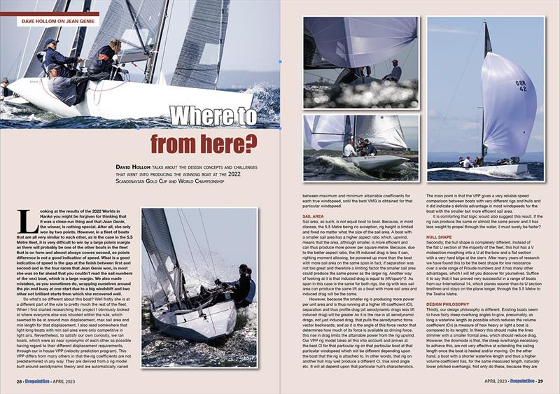 April 2023 issue of fivepointfive magazine photo copyright Robert Deaves taken at  and featuring the 5.5m class