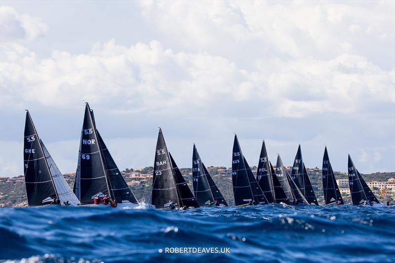 5.5 Metre World Championship in Porto Cervo - Start of Race 2 - photo © Robert Deaves / www.robertdeaves.uk