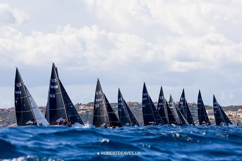 5.5 Metre World Championship in Porto Cervo - Start of Race 2 - photo © Robert Deaves / www.robertdeaves.uk