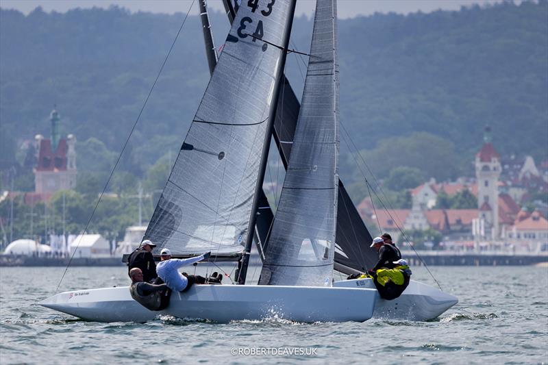 The Jean Genie on 5.5 Metre Scandinavian Gold Cup Day 1 photo copyright Robert Deaves / www.robertdeaves.uk taken at Sopot Sailing Club and featuring the 5.5m class