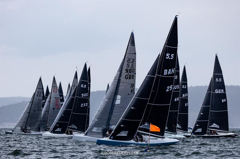 5.5 Metre World Championship 2025 Day 2 - Start Race 1 photo copyright Robert Deaves / www.robertdeaves.uk taken at  and featuring the 5.5m class