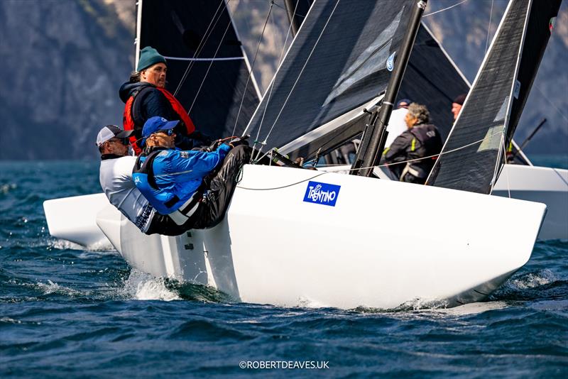 John B on day 3 of the 5.5 Metre Alpen Cup at Riva, Lake Garda, Italy photo copyright Robert Deaves / www.robertdeaves.uk taken at Fraglia Vela Riva and featuring the 5.5m class