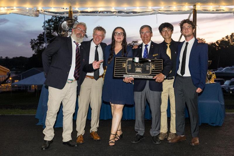 Peter Wealick and the crew of Max'Inux with the Trophée Pierre-Paul Heckly - 2025 Six Metre World Championships - photo © SailingShots by Maria Muiña