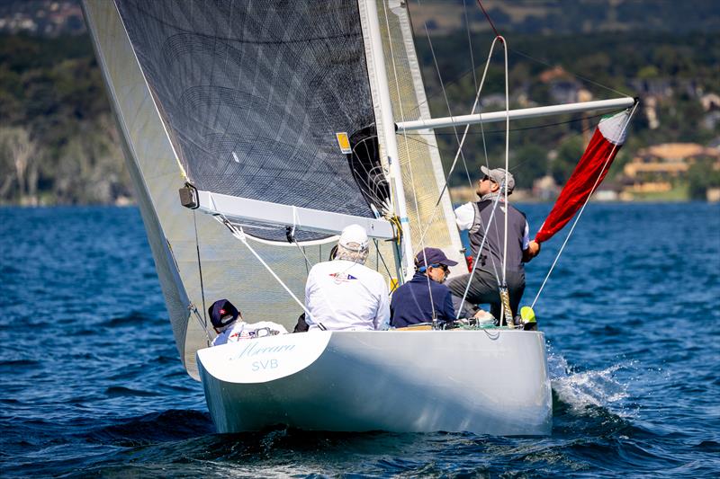 Reinhard Suhner's SUI45 Mecara on Day 3 of the 2026 International Six Metre Europeans - photo © María Muiña / www.sailingshots.es