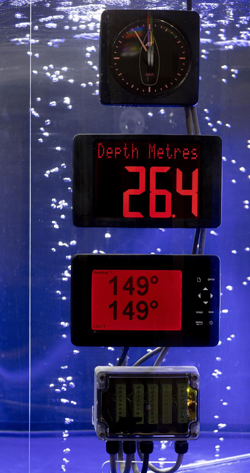 A+T displays in the water tank - photo © A+T Instruments