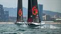 Alinghi Red Bull Racing - LEQ12 and  AC40-7 - Day 31/3, June 5, 2023 © Alex Carabi / America's Cup