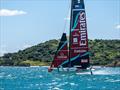 Emirates Team New Zealand sail their AC40 in Auckland. © James Somerset/ Emirates Team New Zealand