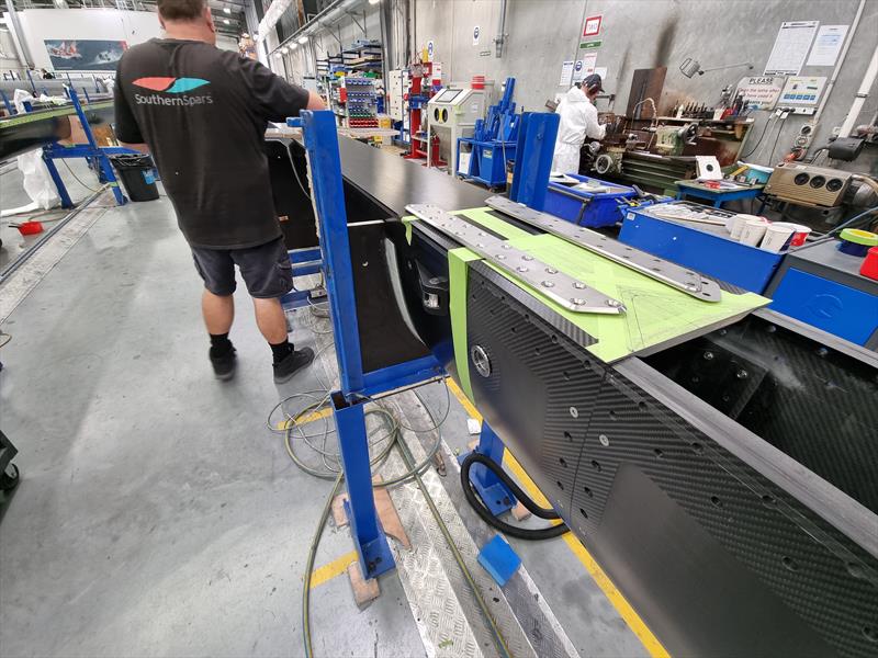 The  AC40 mast under construction at Southern Spars, Auckland prior to being delivered to the first owner, Emirates Team New Zealand - photo © Emirates Team NZ