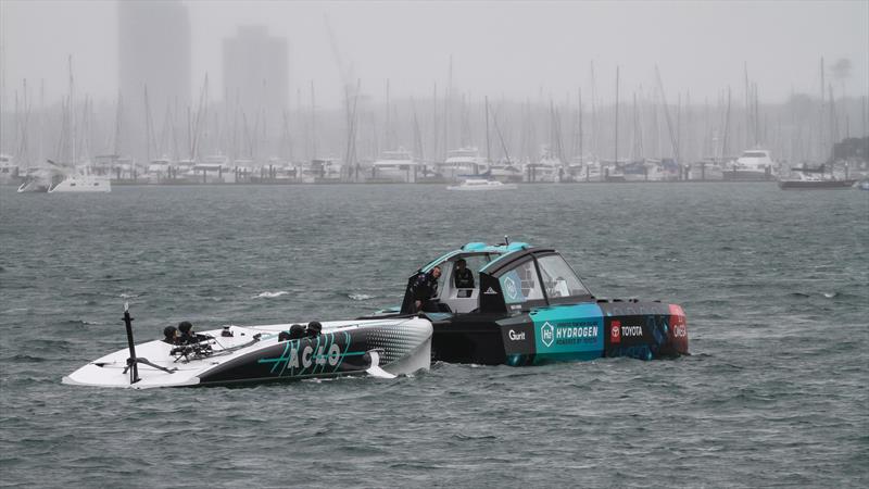 Emirates Team NZ's AC40 - Foiling Trial - September 20, 2022 - photo © Richard Gladwell - Sail-World.com/nz