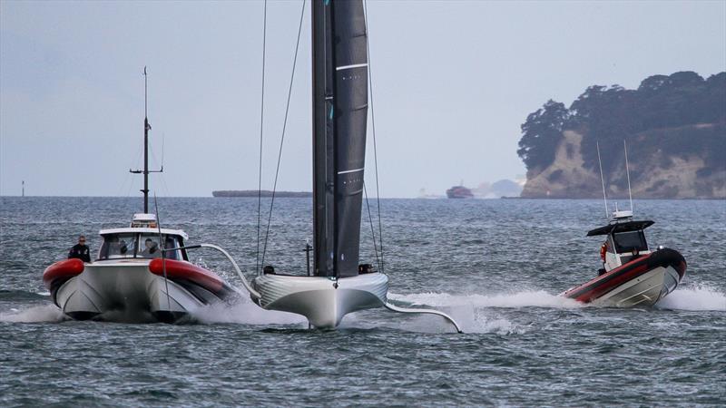 Emirates Team NZ's AC40 - First Sail - September 21, 2022 photo copyright Richard Gladwell, Sail-World.com/nz taken at Royal New Zealand Yacht Squadron and featuring the AC40 class