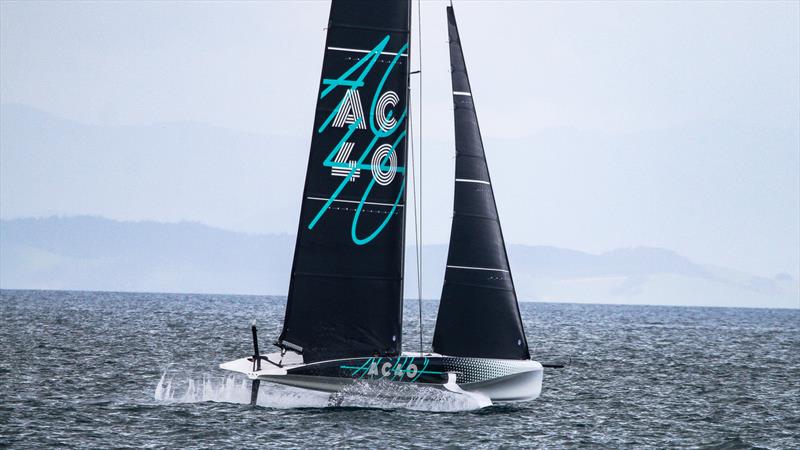 Emirates Team NZ's AC40 - First Sail - September 21, 2022 photo copyright Richard Gladwell, Sail-World.com/nz taken at Royal New Zealand Yacht Squadron and featuring the AC40 class