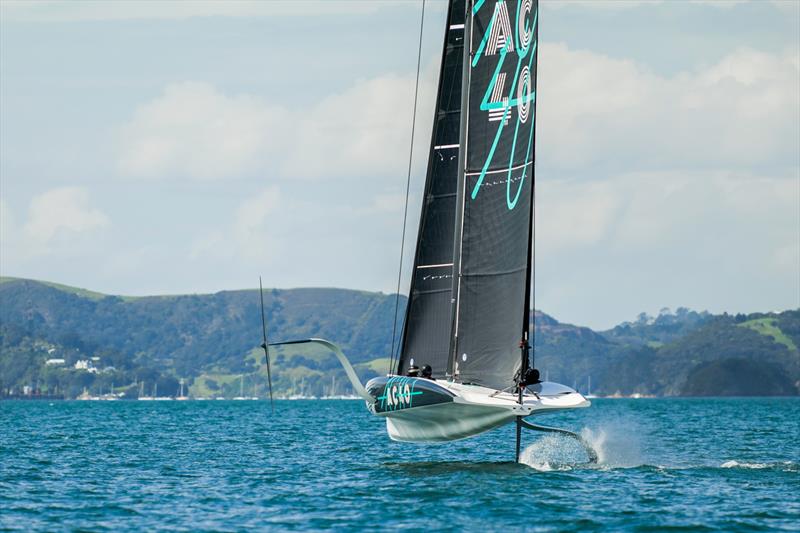 ETNZ AC 40 - America's Cup Joint Recon Emirates Team New Zealand AC40 Day 2 - September 21, 2022 photo copyright Adam Mustill / America's Cup taken at Royal New Zealand Yacht Squadron and featuring the AC40 class