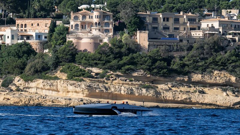 INEOS Britannia - LEQ12 tow Test - November 24, 2022 - Majorca photo copyright Ugo Fonolla / America's Cup taken at Royal Yacht Squadron and featuring the AC40 class