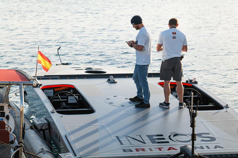 INEOS Britannia - Tow Test #2 - November 24, 2022 - Majorca photo copyright Ugo Fonolla / America's Cup taken at Royal Yacht Squadron and featuring the AC40 class