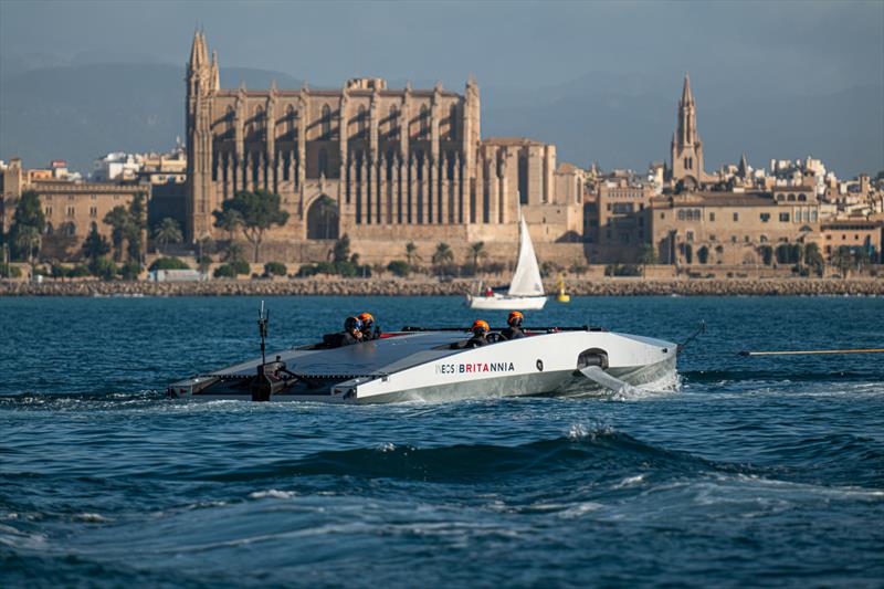 INEOS Britannia - Tow Test #2 - November 24, 2022 - Majorca photo copyright Ugo Fonolla / America's Cup taken at Royal Yacht Squadron and featuring the AC40 class