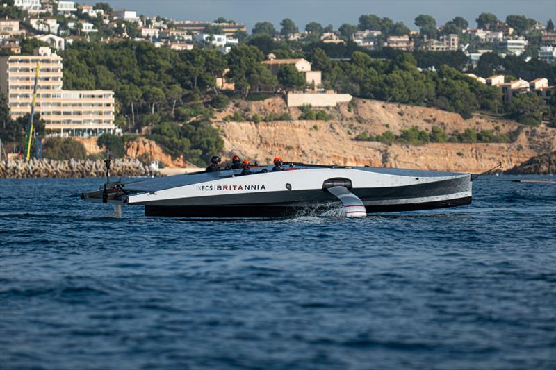 INEOS Britannia - Tow Test #2 - November 24, 2022 - Majorca photo copyright Ugo Fonolla / America's Cup taken at Royal Yacht Squadron and featuring the AC40 class