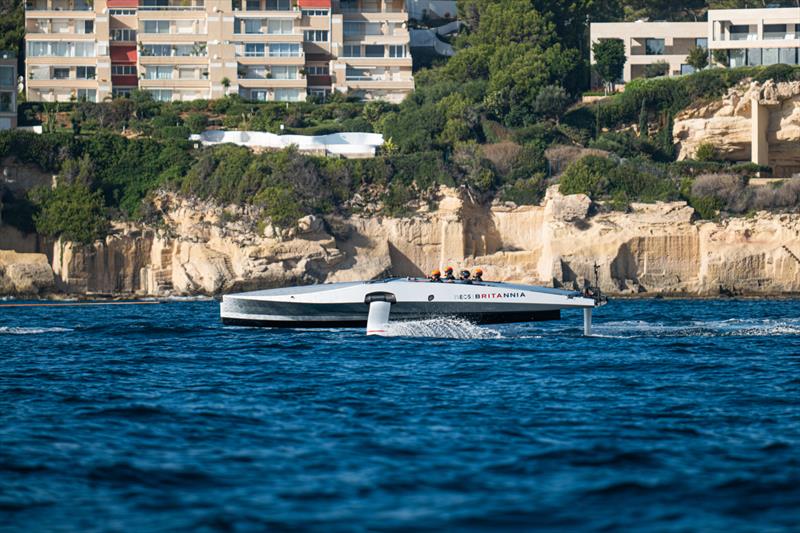 INEOS Britannia - Tow Test #2 - November 24, 2022 - Majorca photo copyright Ugo Fonolla / America's Cup taken at Royal Yacht Squadron and featuring the AC40 class