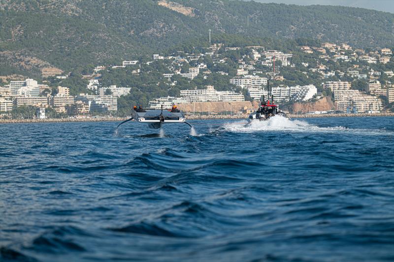 INEOS Britannia - Tow Test #2 - November 24, 2022 - Majorca photo copyright Ugo Fonolla / America's Cup taken at Royal Yacht Squadron and featuring the AC40 class