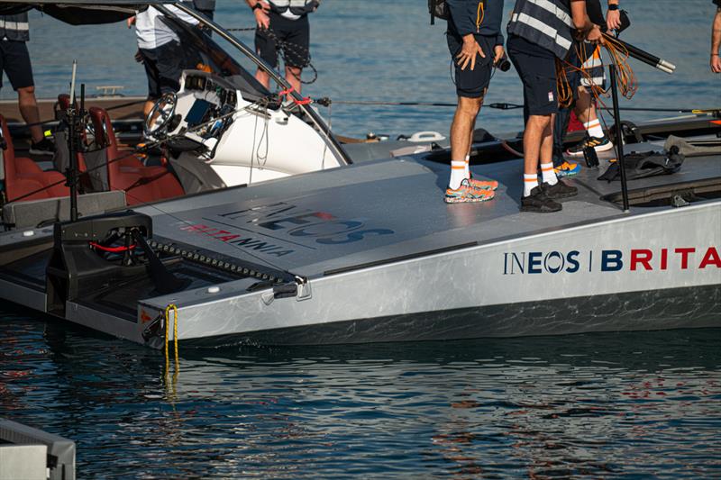 INEOS Britannia - Tow Test #2 - November 24, 2022 - Majorca photo copyright Ugo Fonolla / America's Cup taken at Royal Yacht Squadron and featuring the AC40 class